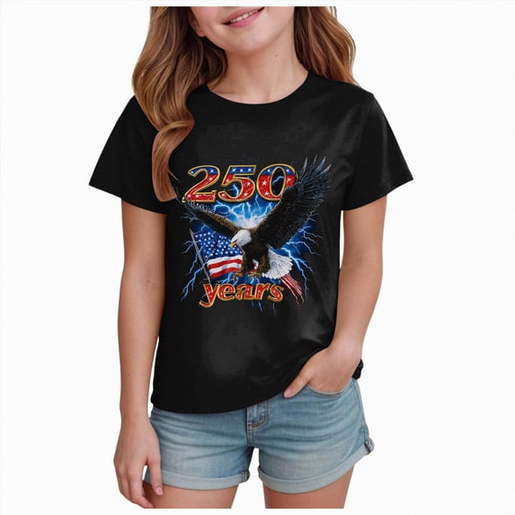 felwors July 4th Holiday T-Shirt Shirts Boy 4th of July T-Shirt Kids Independence Day Tee Tops Short Sleeve Tshirts