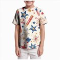 thumbnail image 1 of felwors Kids 250th Anniversary USA Shirts Boys Girls American Flag T-Shirt 4th of July Shirt 250 Years Birthday Patriotic Tops (12-13 Years,Blue), 1 of 5