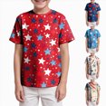thumbnail image 1 of felwors Kids 250th Anniversary USA Shirts Boys Girls American Flag T-Shirt 4th of July Shirt 250 Years Birthday Patriotic Tops (3-4 Years,Red), 1 of 5