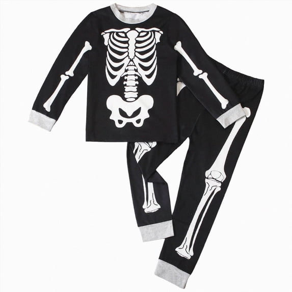 felwors Kids Boys Girls Halloween Bodysuit Role Play Skeleton Onesie Pajamas Children's Colorful Skeleton Outfit Jumpsuit (White,6-7 Years)