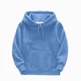 thumbnail image 1 of felwors Kids' Soft Brushed Fleece Casual Basic Pullover Hooded Sweatshirt Hoodie for Boys or Girls (A,4-5 Years), 1 of 3