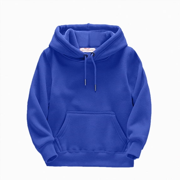 felwors Kids' Soft Brushed Fleece Casual Basic Pullover Hooded Sweatshirt Hoodie for Boys or Girls (Blue,3-4 Years)