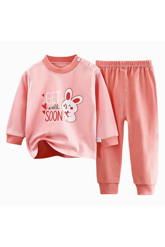 Kids Toddler Boys Girls Pajamas Animal Truck Rabbit Buddy Pajamas Easter Gift Sleepwear Pjs Set (4-5 Years,Pink)