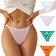 thumbnail image 1 of felwors Lace Underwear For Women Sexy Mid Waist Pure Cotton Crotch Breathable Women's Triangle Pants(Green, XL), 1 of 4
