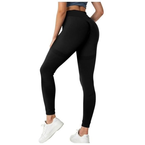 felwors Leggings for Women - Women Leggings Buttery Soft Tummy Control Workout Gym Yoga Pants Black, L