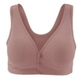 thumbnail image 1 of felwors Maternity Nursing Bra for Women Button Front Wireless Bra for Breastfeeding(Brick Red, XL), 1 of 2