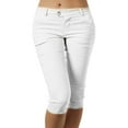 thumbnail image 1 of felwors Modern Classic Pull-On Capri Pants for Women â Stretch Waist, Hem, -Resistant White, XL, 1 of 5