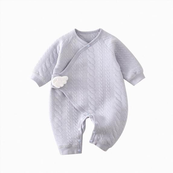 felwors Newborn Romper Coming Home Outfit Unisex Button Jumpsuits for Infant Baby Boys Girls