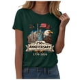 thumbnail image 1 of felwors Patriotic Shirt Women 250 Anniversary USA Shirt Flag Print Tops 1776-2026 Tshirt (Dark Green, XXXL), 1 of 8