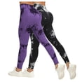 thumbnail image 1 of felwors Scrunch Lift Leggings for Women Tie Dye High Waist Seamless Workout Yoga Pants Ruched Booty Compression Tights (Dark Blue, XXXL), 1 of 9