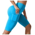 thumbnail image 1 of felwors Seamless Workout Lifting Leggings Booty Scrunch Gym Capris Leggings for Women Tummy Control High Waisted Pants (Sky Blue, XXL), 1 of 6
