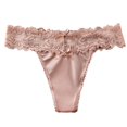 thumbnail image 1 of felwors Sexy Lace Women Panties Underpants Comfortable Soft Low Waist Cute Women Underwear Lady Lingerie(Pink, XL), 1 of 7