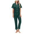 thumbnail image 1 of felwors Womens Pajamas Sets Comfy Cool Feeling Cotton Pajama Set Casual Soft Sleepwear Nightwear Loungewear Green, M, 1 of 8