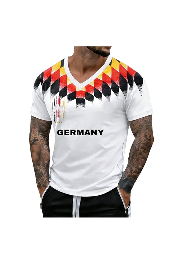 Soccer National T-Shirt Uniforms Printing Short Sleeve Shirts for Men Fans Apparel Gifts S-4XL (White, L)