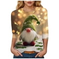 thumbnail image 1 of felwors St Patricks Day Shirt Women 2025 Casual Plus Size 3/4 Sleeve Irish Clover Shirts Funny Saint Patrick's Tunic Tops (Gold, L), 1 of 6