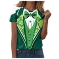 thumbnail image 1 of felwors St Patricks Day T Shirts for Women 2026 Lucky Irish Shamrock Clover Graphic Tee Cute Funny Short Sleeve Festival Tops (Mint Green, XXL), 1 of 4