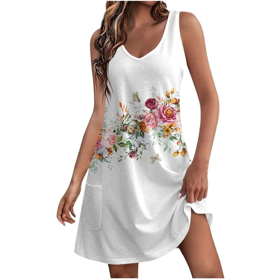 Summer Dress Clothes For Women 2026.felwors Summer Dresses for Women 2026 Casual Classy Dress V Neck ...