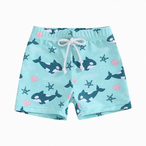 felwors Swim Trunks Boys Toddler Baby Boy Swim Trunks Print Swimming Shorts Board Shorts Beachwear Swimsuit Infant Bathing Suit (6-12 Months,Mint Green)