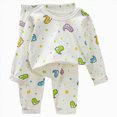 thumbnail image 1 of felwors Toddler Boy Pajamas Set Toddler Boys' Pajamas - Long Sleeve & Pants Set with Fun Patterns(Beige,5-6 Years), 1 of 4