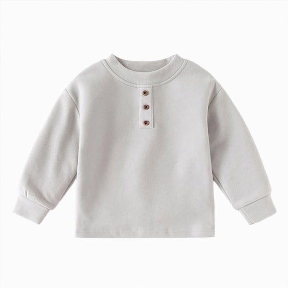 felwors Toddler Boys Henley Shirts Long Sleeve Tshirt for Kids (18-24 Months)