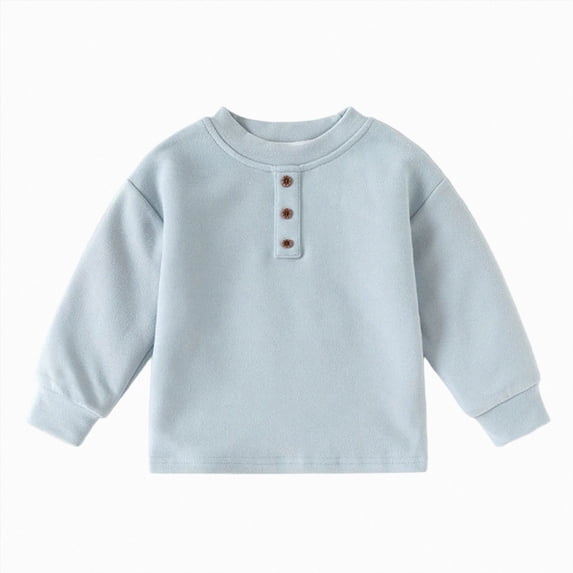 felwors Toddler Boys Henley Shirts Long Sleeve Tshirt for Kids (3-4 Years)