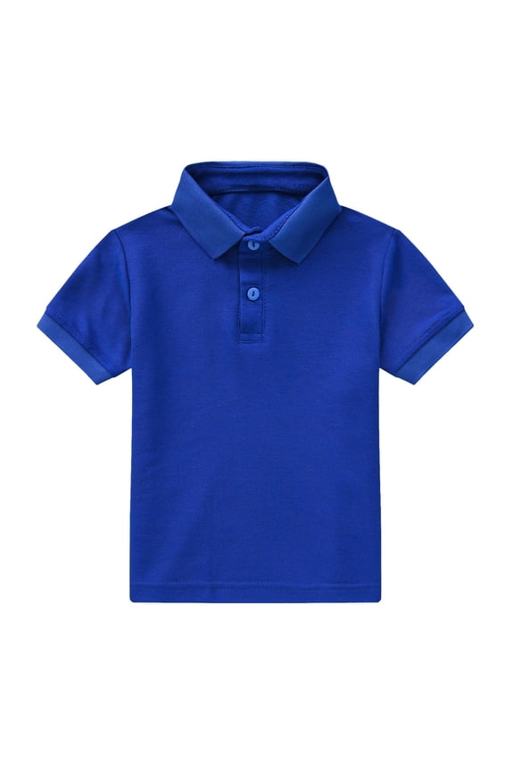 Toddler Boys' School Uniform Short Sleeve Girls Golf Polo Shirt Pullover Tops Summer Collared T-Shirt for Kids 1-6Y (18-24 Months, Dark Blue)