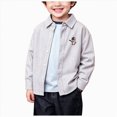 thumbnail image 1 of felwors Toddler Children's Cotton Shirts for Boys and Girls Long Sleeved Lapel Tops Baby Button Coats Casual Cartoon (Beige,2-3 Years), 1 of 7