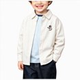 thumbnail image 1 of felwors Toddler Children's Cotton Shirts for Boys and Girls Long Sleeved Lapel Tops Baby Button Coats Casual Cartoon (White,7-8 Years), 1 of 7