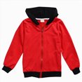 thumbnail image 1 of felwors Toddler Girl Boy Basic Plain Long Sleeve Lightweight Hood Jacket Cotton Hoodie Sweatshirt, 1 of 3