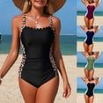 thumbnail image 1 of felwors Tummy Control One Piece Bathing Suit for Women Sexy Push Up Slimming Ladies Swimwear Colour Blocking Swimsuit Beach(AG, XXL), 1 of 8