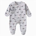 thumbnail image 1 of felwors Unisex Footed Newborn Baby Sleepers Pajamas Romper Boys Girls Long Sleeve, 1 of 6