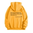 thumbnail image 1 of felwors Unisex Oversized Hoodie with Inspirational "Dear Person Behind Me" Back Graphic - Casual Pullover Sweatshirt Yellow, XXXL, 1 of 3