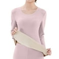 thumbnail image 1 of felwors Unisex Thermal Long Sleeve Shirt - Winter Warm Plus Size Compression Fleece Underwear Pink, XXL, 1 of 8