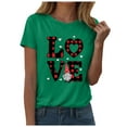 thumbnail image 1 of felwors Valentines Day Cute Love Heart Gnome Pink Women Girls Premium Tri-Blend T-Shirt(Green, XL), 1 of 8