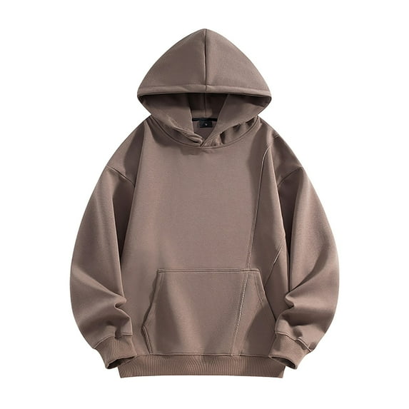 felwors Women Hoodies Oversized Fleece Long Sleeve Comfy Casual Basic Pullover Sweatshirts 2025 Fall Outfits Y2K Clothes Khaki, M