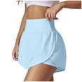 thumbnail image 1 of felwors Women Tennis Skorts 2 In 1 Athletic Skirts With Inner Shorts For Golf Tennis Running Casual Summer Sports Flowy Skorts Sky Blue for Size XL, 1 of 7