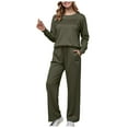 thumbnail image 1 of felwors Women's 2 Piece Sets Sweatshirt Casual Travel Outfits Lounge Wide Leg Tracksuit Cozy Sweatsuits Fashion 2025 AG, L, 1 of 4