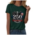 thumbnail image 1 of felwors Women's 250th Anniversary USA T-Shirt 1776-2026 Patriotic Eagle Flag Graphic Tee – Plus Size American Independence Day Top (Dark Green, XXXL), 1 of 8