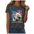 thumbnail image 1 of felwors Women's 250th Anniversary USA T-Shirt 1776-2026 Patriotic Eagle Flag Graphic Tee – Plus Size American Independence Day Top (Grey, XXXL), 1 of 8