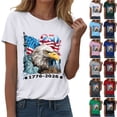 thumbnail image 1 of felwors Women's 250th Anniversary USA T-Shirt 1776-2026 Patriotic Eagle Flag Graphic Tee – Plus Size American Independence Day Top (Light Gray, S), 1 of 8