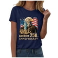 thumbnail image 1 of felwors Women's 250th Anniversary USA T-Shirt 1776-2026 Patriotic Eagle Flag Graphic Tee – Plus Size American Independence Day Top (Navy, L), 1 of 8