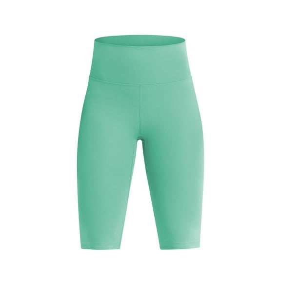 felwors Women's Capri Leggings with Pockets High Waisted Knee Length Capris Stretch for Casual Yoga Pants Workout Exercise Mint Green, XXL