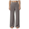 thumbnail image 1 of felwors Women's Casual Loose Wide Leg Cozy Pants Yoga Sweatpants Comfy High Waisted Sports Athletic Lounge Pants with Pockets Coffee, XXL, 1 of 7