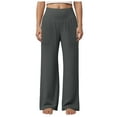 thumbnail image 1 of felwors Women's Casual Loose Wide Leg Cozy Pants Yoga Sweatpants Comfy High Waisted Sports Athletic Lounge Pants with Pockets Grey, XL, 1 of 7