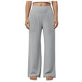 thumbnail image 1 of felwors Women's Casual Loose Wide Leg Cozy Pants Yoga Sweatpants Comfy High Waisted Sports Athletic Lounge Pants with Pockets Light Gray, M, 1 of 7