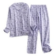 thumbnail image 1 of felwors Women's Cotton Flannel Pajama Set Cute Printed Long Sleeve Button Down Shirt Sleepwear Cute Pj Set PP1, L, 1 of 3