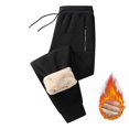 thumbnail image 1 of felwors Women's Fleece Lined High Waist Joggers - Zipper Pocket Warm Athletic Sweatpants Black, XXXXL, 1 of 8
