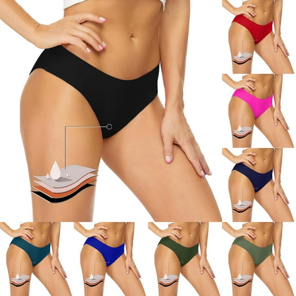 felwors Women's High-Waisted Semi-Coverage Swim Bottom – Moisture-Wicking Quick-Dry Bikini Bottom (Navy, M)