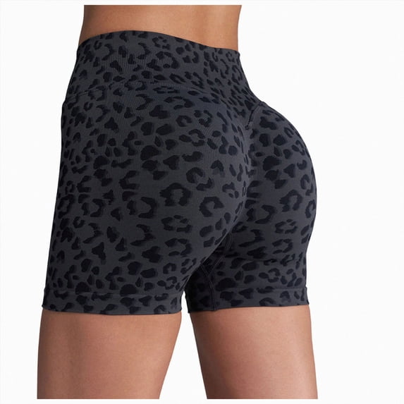 felwors Women's Invisible Butt Scrunch Shorts High Waisted Biker Shorts Gym Workout Yoga Running Shorts with Tummy Control Dark Gray for Size M