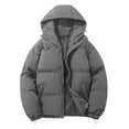 thumbnail image 1 of felwors Women's Oversized Quilted Lightweight Baggy Zip Up Puffer Jacket Long Sleeve Casual Warm Padded Coat Dark Gray, M, 1 of 5